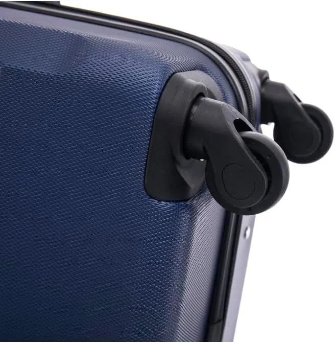 YOUGLE Luggage Set of 3 (20/24/28) Wheeled ABS Durable and Lightweight Spinner Hard Shell Luggage Multi-Purpose Convenient and Easy to Carry (Blue   ABS)