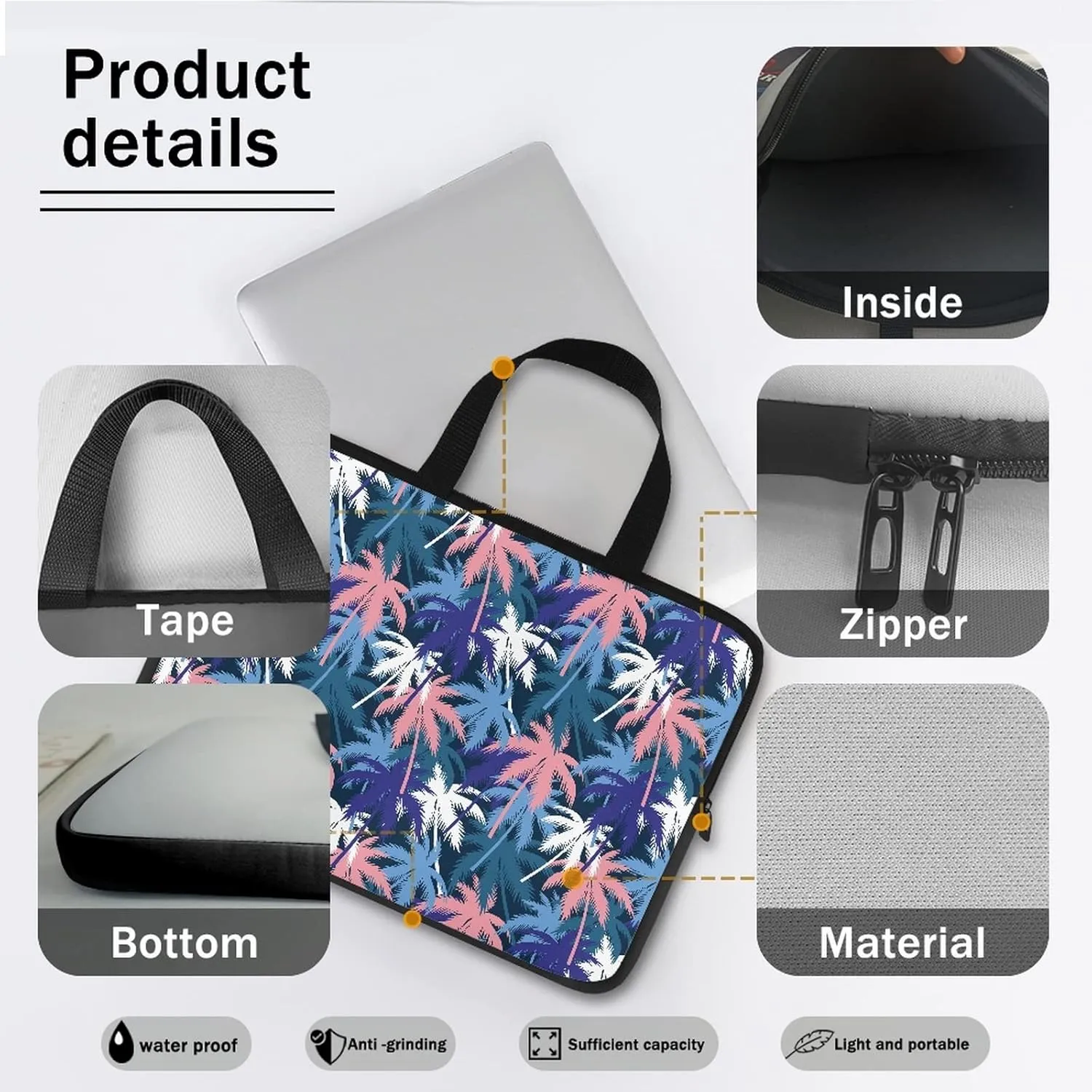 Yzaoxia Laptop Tote Bag for Women Men Computer & Tablet Travel Briefcase Waterproof Bags Business Tote Handbag