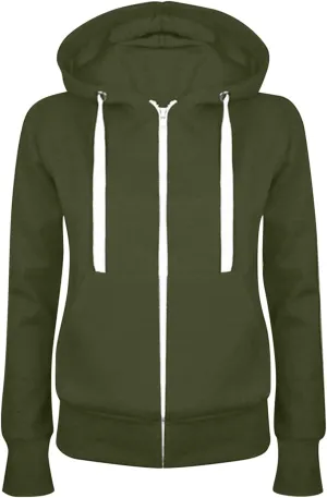 Zip Up Hoodies for Women 2024 Oversized Casual Fall Sweatshirts Fleece Long Sleeve Hooded Pullover with Pockets