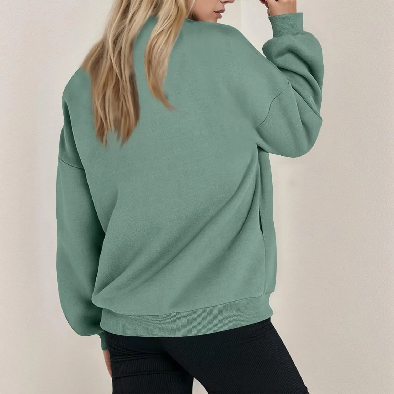Zip Up Jackets for Women Fleece Oversized Sweatshirt Baggy Drop Shoulder Trendy Y2k Teen Girls Fall Clothes w/Pockets