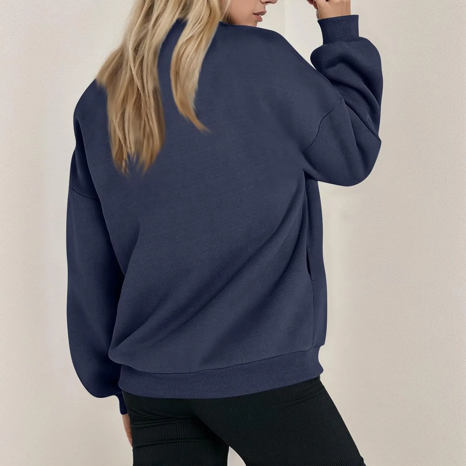 Zip Up Jackets for Women Fleece Oversized Sweatshirt Baggy Drop Shoulder Trendy Y2k Teen Girls Fall Clothes w/Pockets