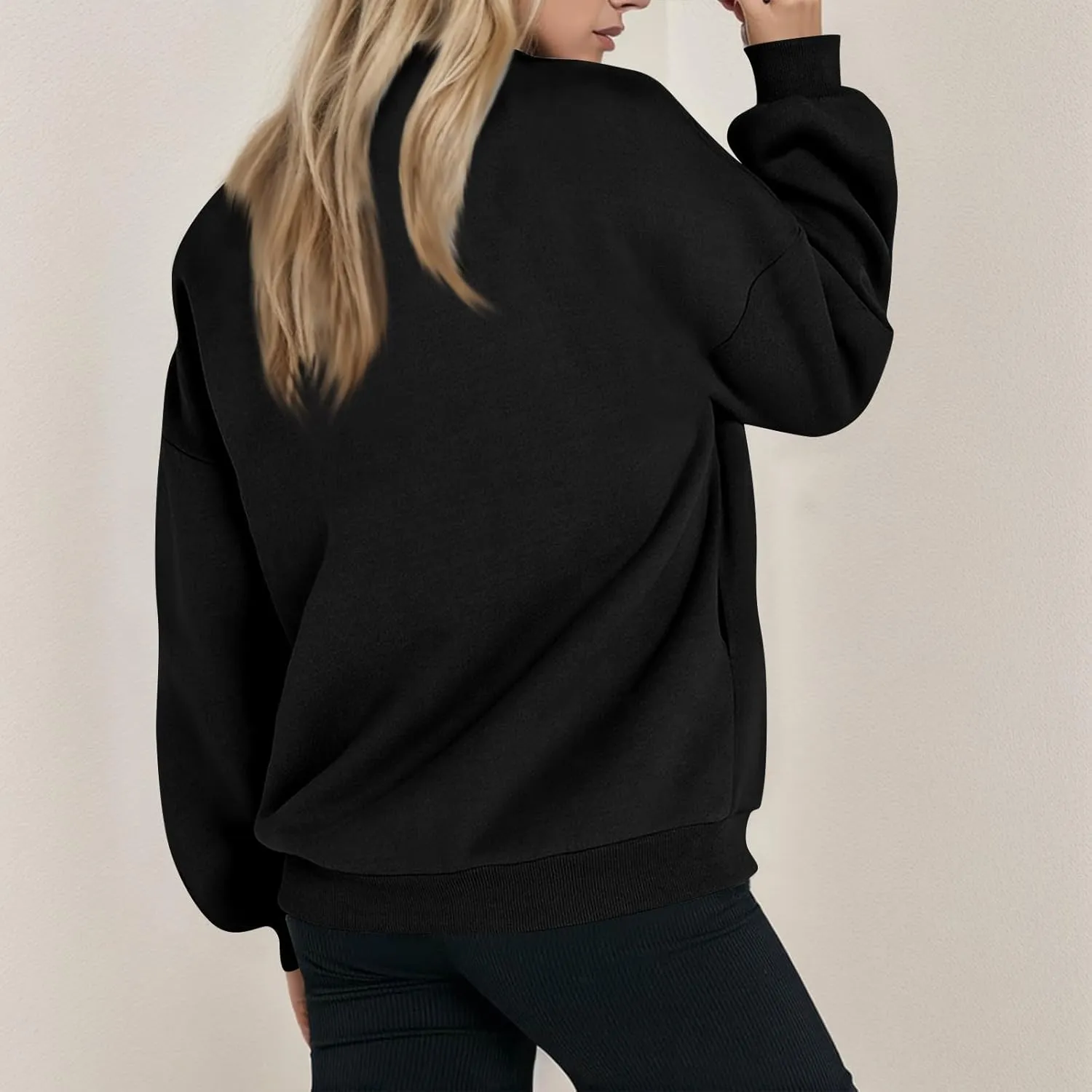 Zip Up Jackets for Women Fleece Oversized Sweatshirt Baggy Drop Shoulder Trendy Y2k Teen Girls Fall Clothes w/Pockets